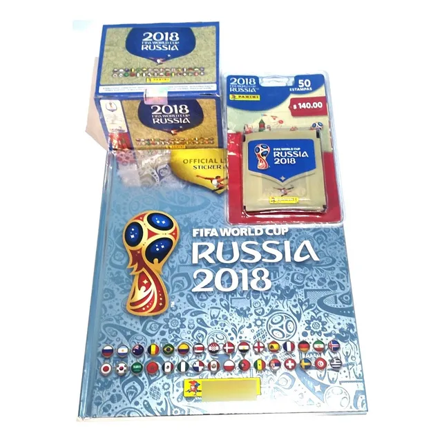 Caja Rusia 2018 100 Sobres, Álbum Platino Panini, Y Blister