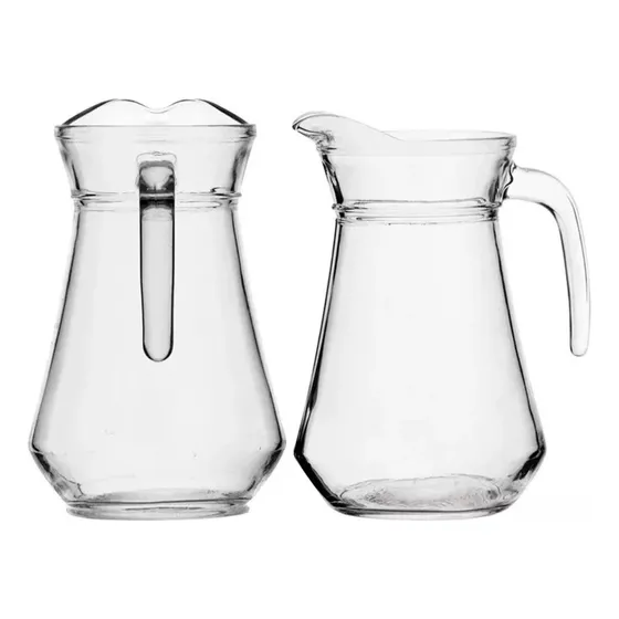 Kit 2 Jarras De Vidro Com Tampa 1.6 Litros Para Suco Agua