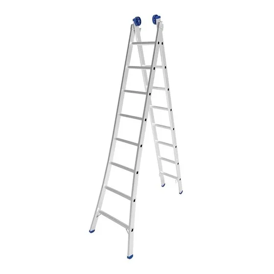 Escalera Aluminio 3 Funciones Extensible Tijera Simple 2x8