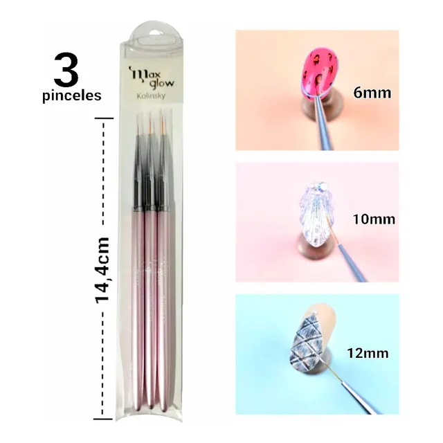 Pincel Liner Kolinsky Cerdas Naturales Decoración Uñas Arte