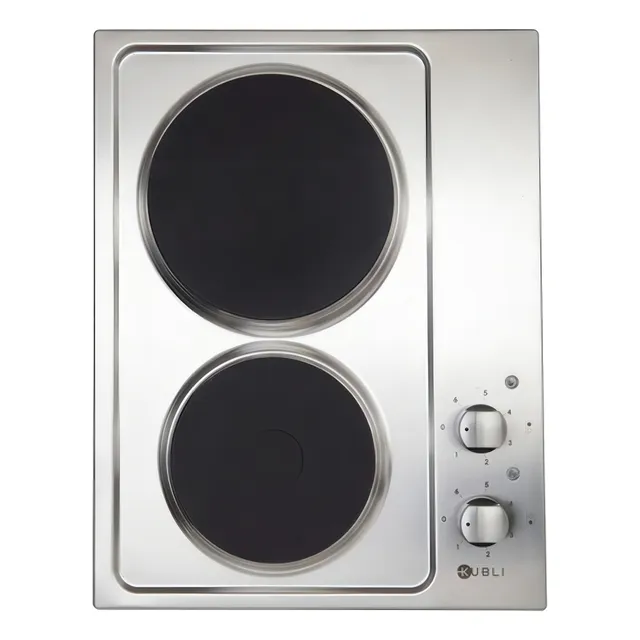 Encimera con alimentación eléctrica - Kubli Neu 2P 50 220V color acero - 2 hornallas