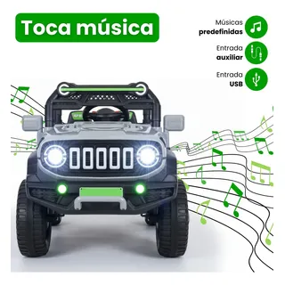 Carrinho Elétrico Infantil Mini Carro Brinquedo Passeio Cinza