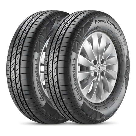 Kit 2 Pneu Continental Aro 14 185/70r14 88h Powercontact 2 Kit 2 Pneu Continental Aro 14 185/70r14 88h Powercontact 2