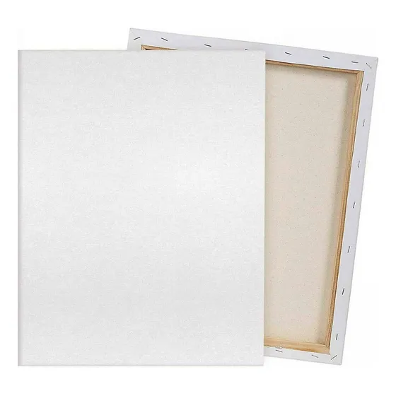Lienzo Bastidor Cuadro Pintura Oleo Blanco 25x25 Cm Set X5
