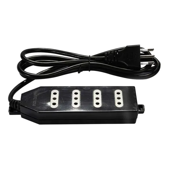 Alargadores Zapatilla 4tomas Corriente 1.5mts Macrotel Negro