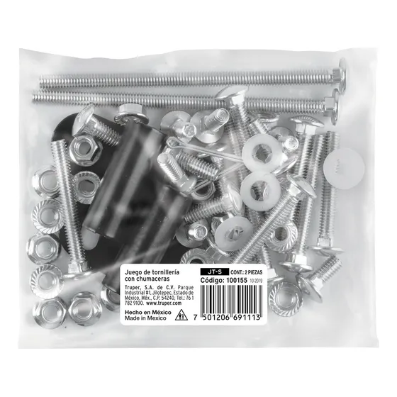 Caja Con 6 Juego De Tornilleria Con Chumaceras Para Carretil