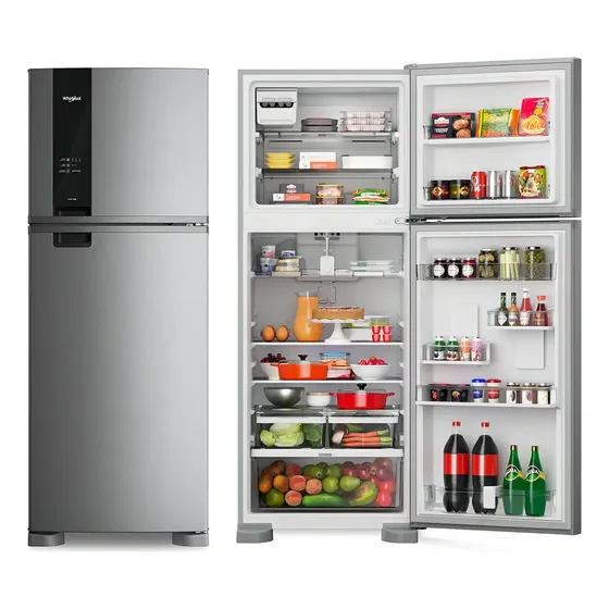 Heladera Whirlpool Wrm56ckdwx 462l Inverter A Frio Seco Color Plateado | Cuotas sin interés