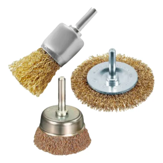 Set 3 Pzs Grata Rizada Taladro Chascona Bronce Escobilla