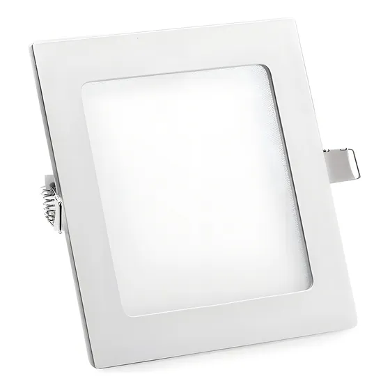 Foco Plafon Techo Panel Focos Led Interior Qatarshop Led Embutidos Planos Cuadrado Blanco Luz Fria 12w