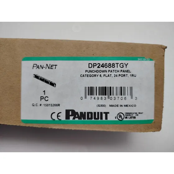 Patchpanel Panduit Cat6 24 Puertos Rj45. Preconfigurado