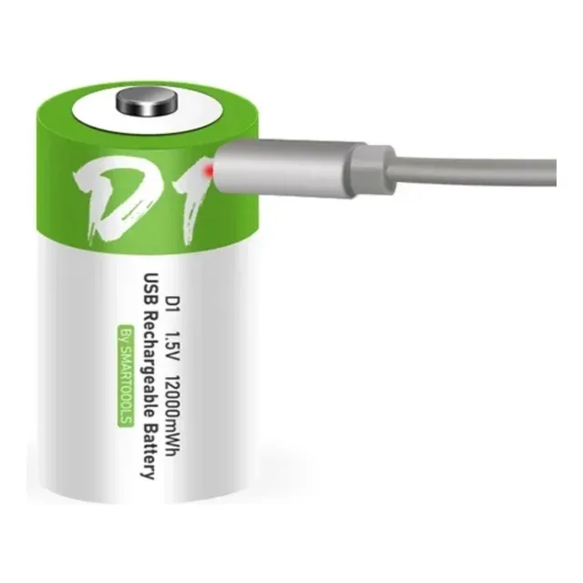 Pila Bateria Usb Recargable 4000 Mha P-litio  Tamaño D 2