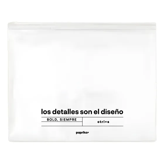 Sobre Estuche Pvc Impermeable Paprika Detalles Cierre Zip