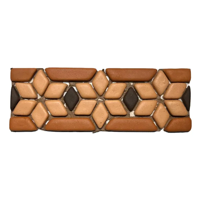 Mosaico Rustico Cenefa Estrella 33.3 X 10.7cm Paq 3 Unidades