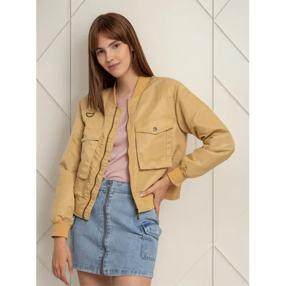 Campera Bolsillos Poliamida Con Relleno Forrada Importada