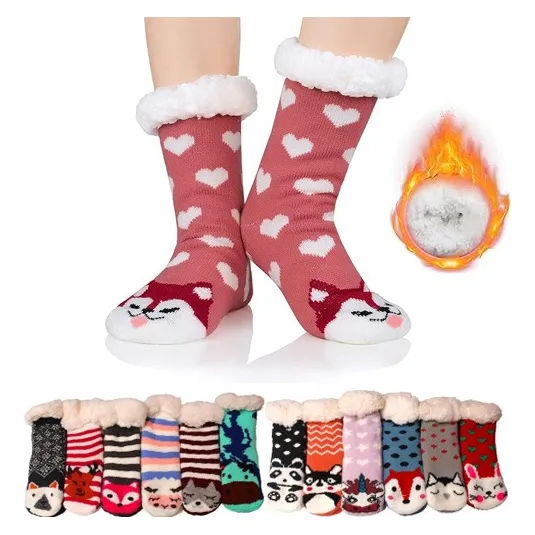5x Calcetin Chiporro Antideslizantes Niñas Invierno Calcetas