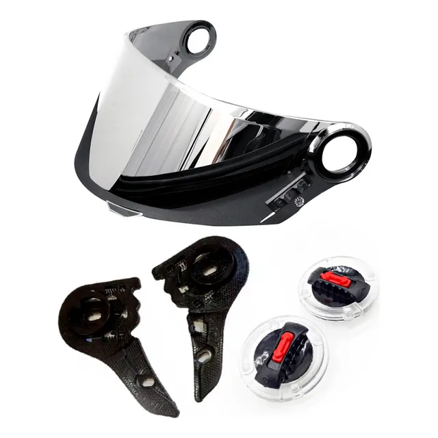 Viseira Capacete Ls2 Ff358 Prata + Kit Reparo Polivisor Moto