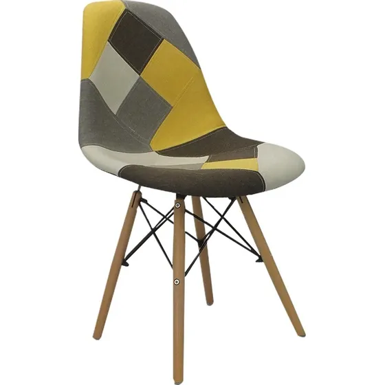 Silla De Cafetería Eames Tapizada Multicolor