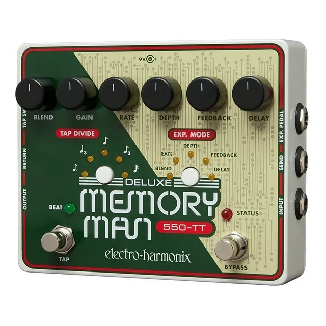 Pedal Electro Harmonix Deluxe Memory Man W/tap 550 Delay Color Verde musgo