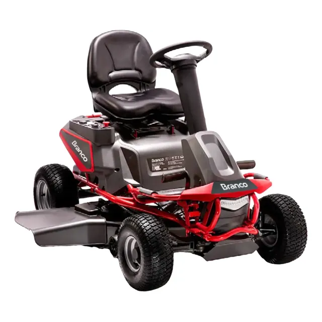 Trator Dirigível Cortador De Grama Elétrico Bt-1638e Branco