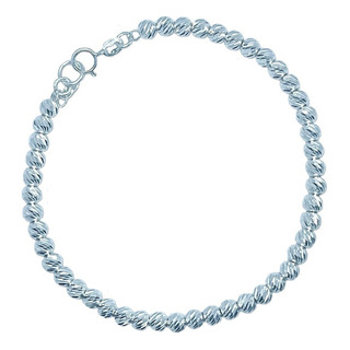 Pulsera De Plata Bola Diamantada 4mm Slash Ita Unisex Pulsera De Plata Bola Diamantada 4mm Slash Ita Unisex