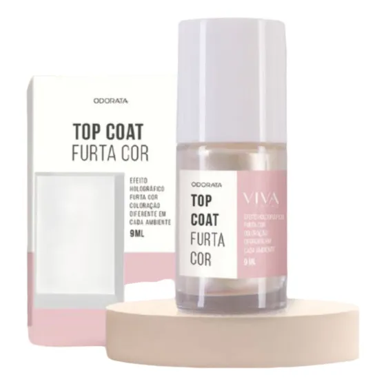 Top Coat Efeito Holográfico Furta Cor Brilho Deslumbrante