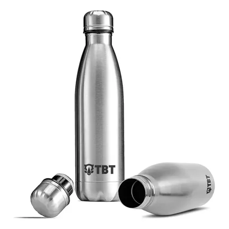 Garrafa Térmica Squeeze 500ml Inox 304 Água Quente E Gelada Cinza