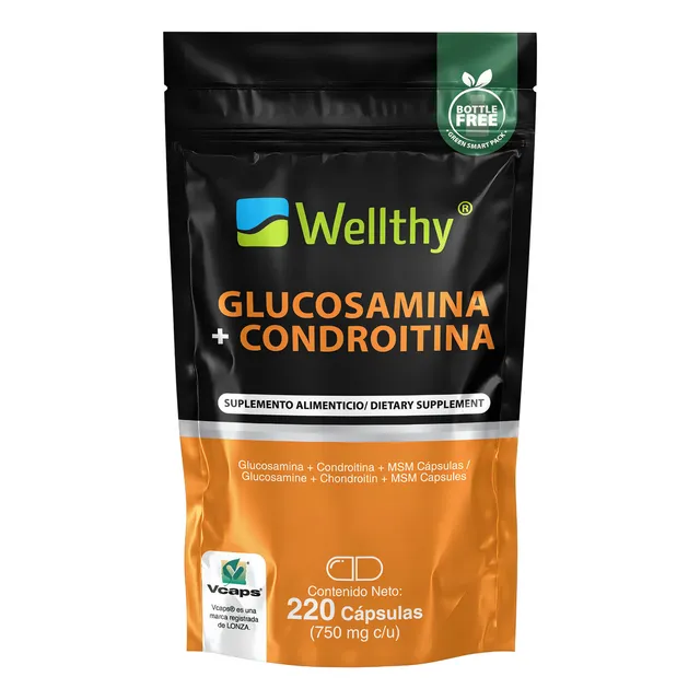 Glucosamina + Condroitina + Msm. 220 Cápsulas Bottle Free Sabor Sin Sabor