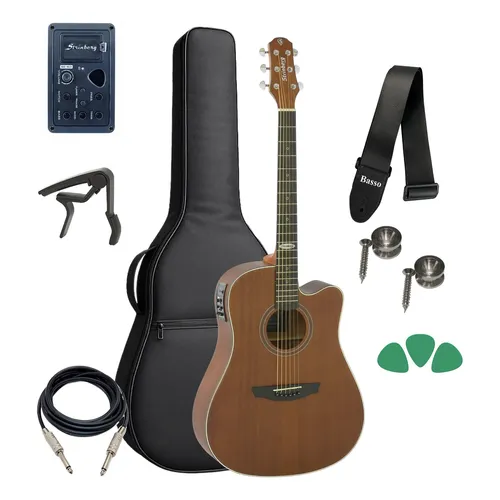 Violão acústico Epiphone Hummingbird Pro para destros faded cherry