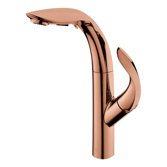 Griferia De Lavamano Foglia Rose Gold Marca Bari