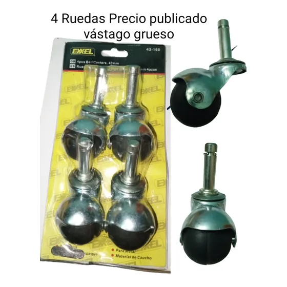 Rueda Metálicas Para Sillas Ejecutivas Y Oficinas 