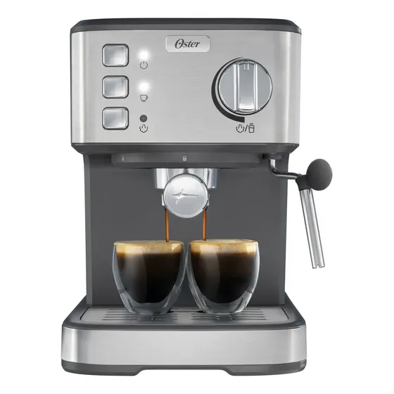 Cafetera Oster®compacta, 2 Espressos Por Ciclo, Bvstem5502 Color Gris | Cuotas sin interés
