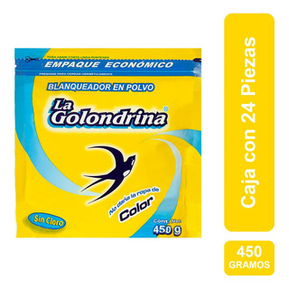 Quitamanchas En Polvo La Golondrina Caja 24 Pz De 450 Gramos Quitamanchas En Polvo La Golondrina Caja 24 Pz De 450 Gramos