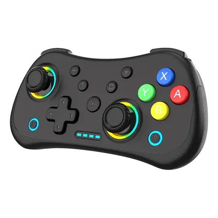 Controle Gamepad Rgb Sem Fio Android Ios Pc Switch Preto