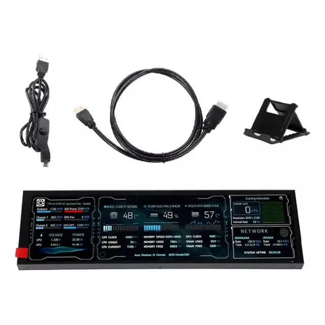 Monitor Auxiliar Secundário Tela Lcd 1920x480 Aida64 Hdmi