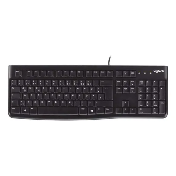 Teclado Logitech QWERTY Membrana español color negro
