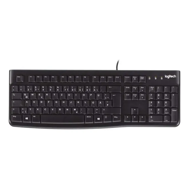 Teclado Logitech QWERTY Membrana español color negro