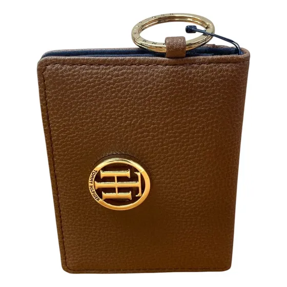 Tarjetero Con Llavero Tommy Hilfiger Original Marron Unisex