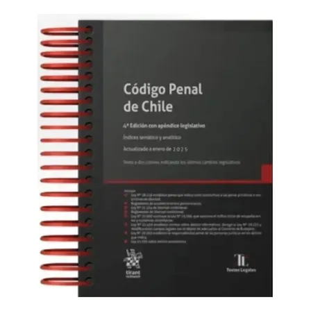 Código Penal De Chile 2025 - Tirant Lo Blanch -anillada