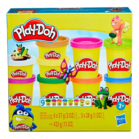 Play-doh Juegos De Masas Pack De 9 Potes 46 Gr