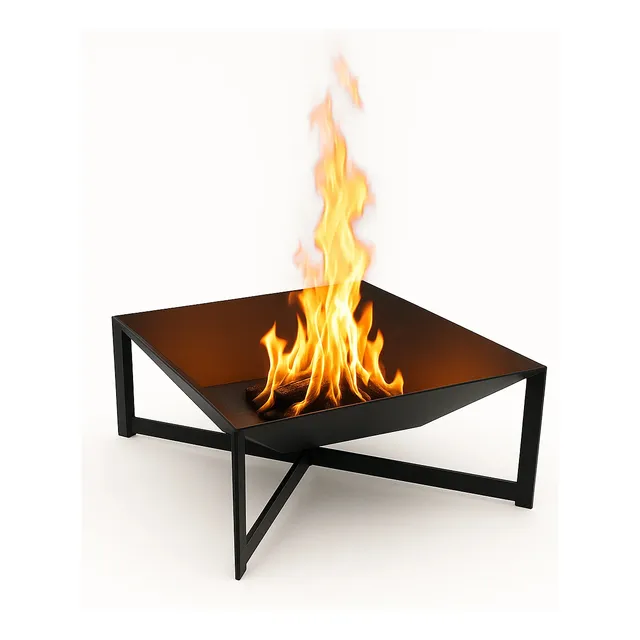 Lareira Externa Portátil Lenha Jardim Gourmet Varanda 50x50