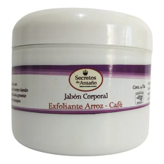 Jabon Exfoliante Arroz Y Café 4 Oz - Exfoliante Suave