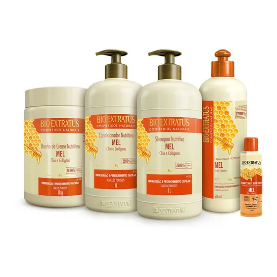 Kit Mel Bio Extratus Completo Colageno E Chia 1l Oficial