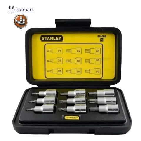 Juego De Dados Puntas Torx 9 Pzs Cuadrante 1/2  Stanley®