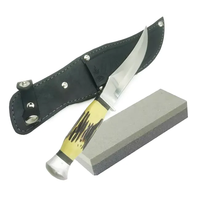 Cuchillo Estilo Criollo + Vaina + Piedra Afilar Asentar