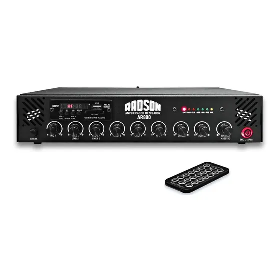 Amplificador Ar-800 80w Rms Ambiente/publidifusión 70-100v