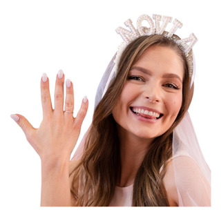 Vincha Diadema Tiara De Perlas Con Velo Despedida Solteras Vincha Diadema Tiara De Perlas Con Velo Despedida Solteras