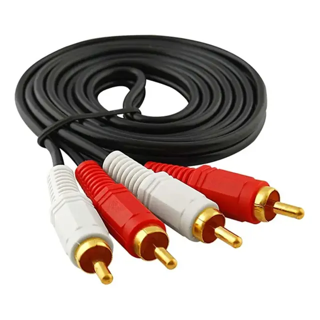 Cable Rca A Rca Alta Calidad 2x2 1 Metro Para Audio
