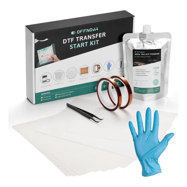Kit Dtf Todo En 1 Con 20 Hojas Y Polvo De Fusión En Caliente