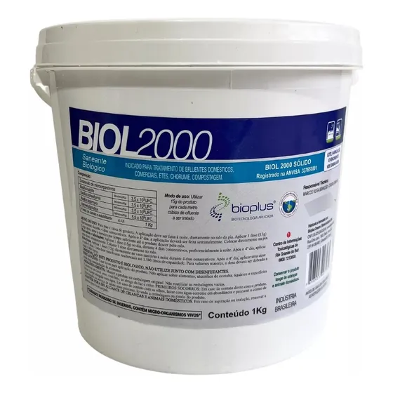 Desentupidor Biologico De Caixa De Gordura Ralo Biol2000 1kg