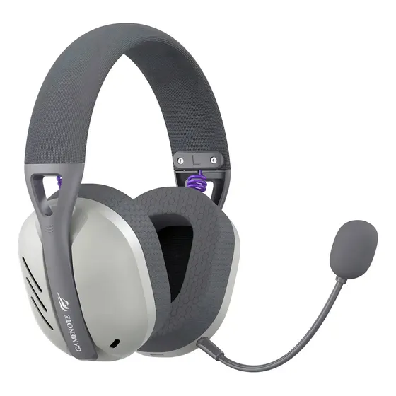 HAVIT Fone de Ouvido Headset Gamer FUXI-H3 Quad-Mode (com fio e sem fio, Wireless 2,4GHz, Bluetooth, Cabo USB-C, Cabo Auxiliar 3.5mm). Surround, Baixa Latência - Cinza